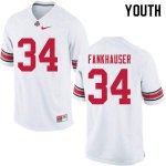 Youth Ohio State Buckeyes #34 Owen Fankhauser White Nike NCAA College Football Jersey Style FNB0444TU